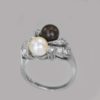 18 Carat gold pearl and diamond ring