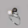 18 Carat gold pearl and diamond ring