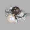 romantic Toi & Moi Tahitian pearl ring