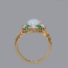 Victorian Opal,Emerald & Diamond Cluster Ring by Asprey & Co