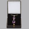 Edwardian Amethyst & Diamond Necklace in box