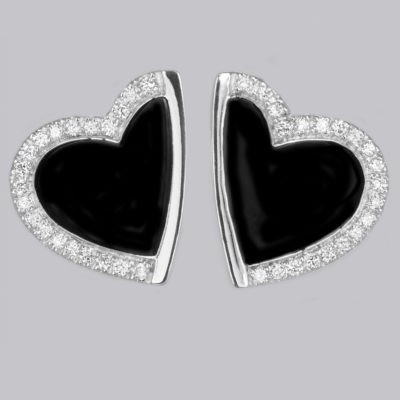Roberto Coin 18K Diamond Heart Earrings