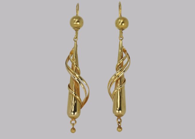 victorian gold earings