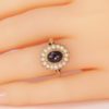 Victorian Garnet & Pearl 18ct Gold Ring