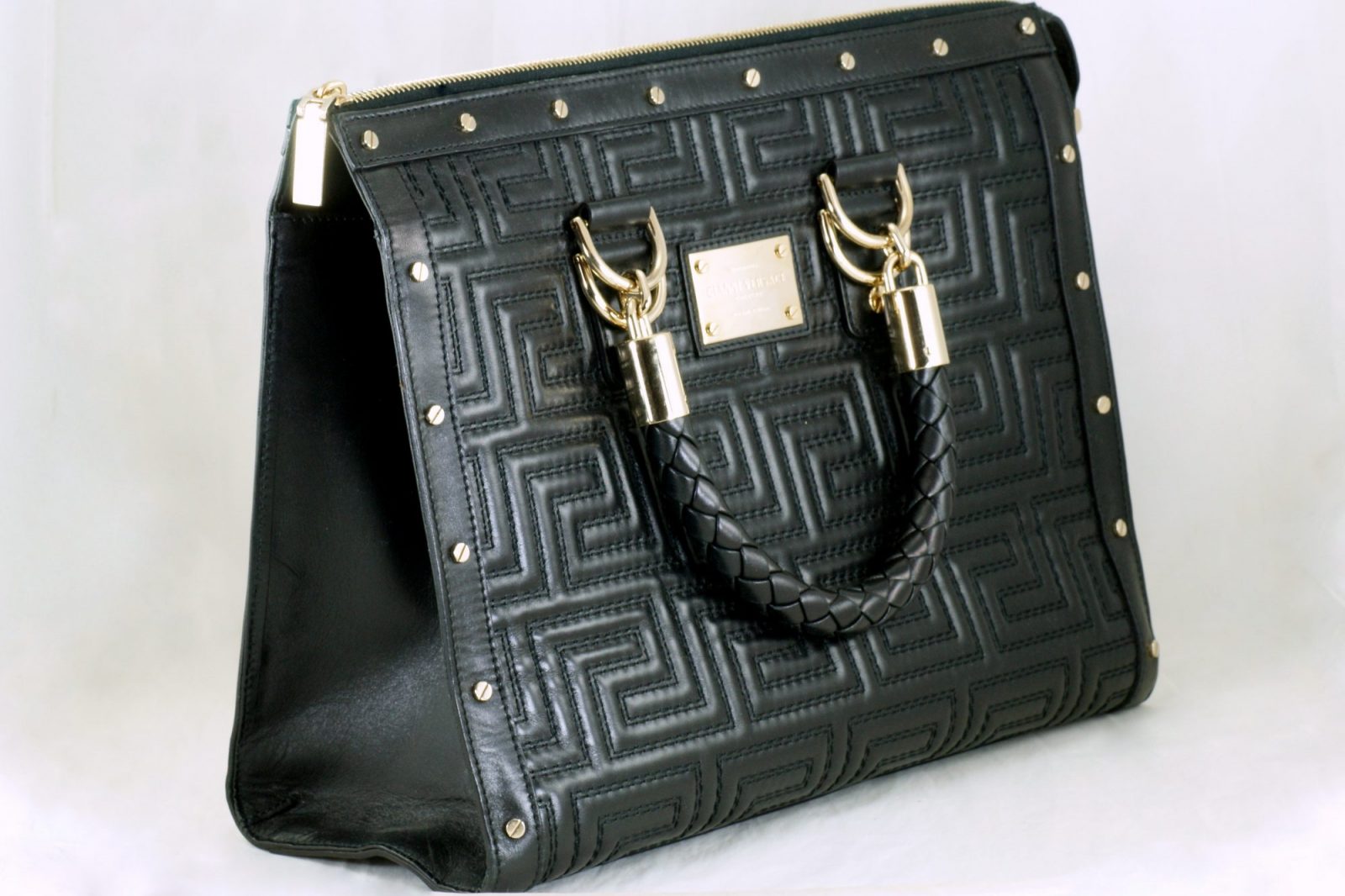 Gianni Versace Couture Greek Key Handbag - The Chelsea Bijouterie