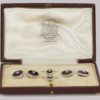 Art Deco Diamond & Onyx Cufflinks & Studs in box