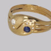 Antique Diamond & Sapphire Snake Ring