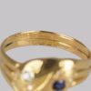 Stunning 18 carat gold double serpent ring hallmarked