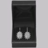 Victorian silver drop earrings in box