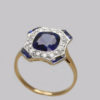 Spectacular sapphire & diamond Art Deco ring