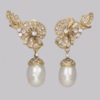 Victorian diamond pendant earrings