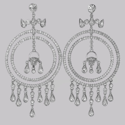 Gianni Versace Rhinestone Medusa Earrings