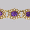 Bracelet amethyst pears and yellow gold
