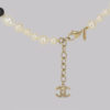 Chanel Pearl Necklace Black Bead & Crystal