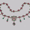 Victorian Pink & Green Paste Necklace