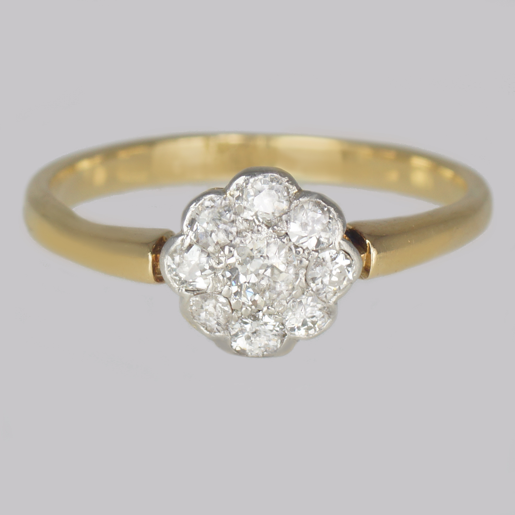 Vintage Diamond Cluster Ring 0.35 Carat total