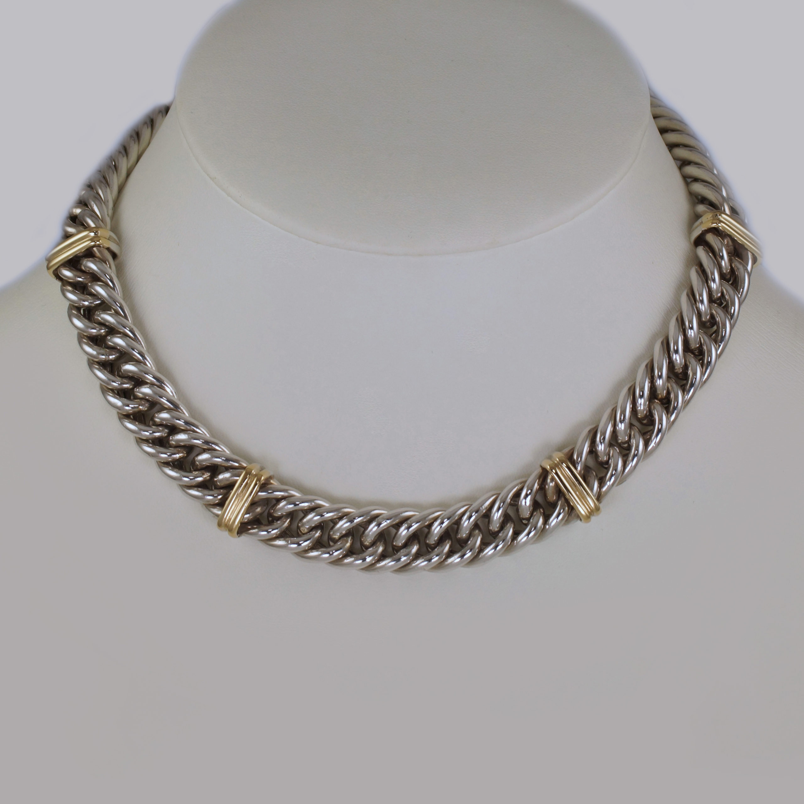 TIFFANY & CO.] Tiffany Hardware link silver 925 ladies necklace A ran –  KYOTO NISHIKINO
