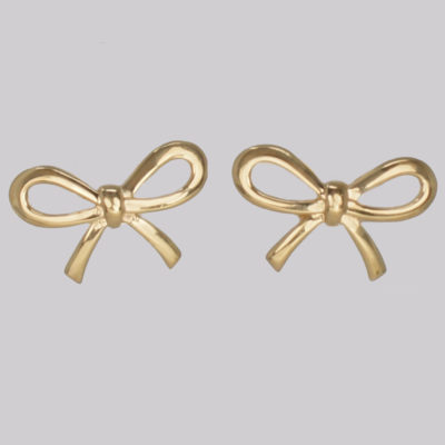 Tiffany 18ct Rose Gold Bow Earrings