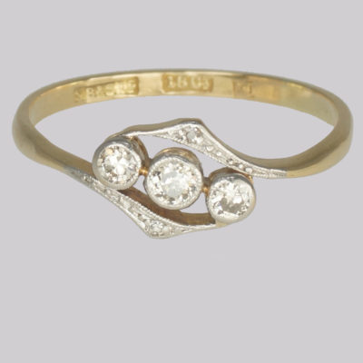 Antique Diamond Trilogy Ring