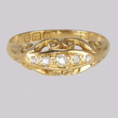 Victorian 18ct Gold Diamond Ring