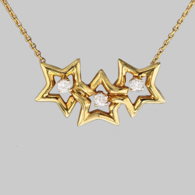 Tiffany Triple Star Diamond Necklace