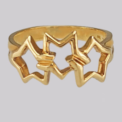 Tiffany & Co. Triple Star 18ct Gold Ring