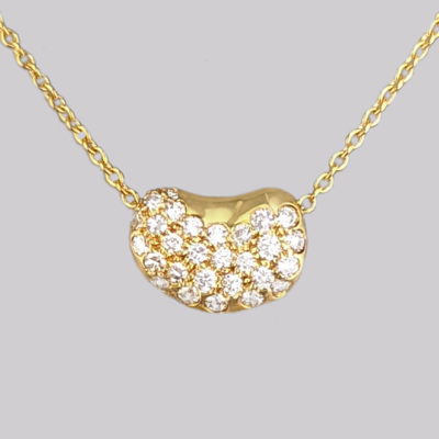 Tiffany & Co Diamond Bean Necklace