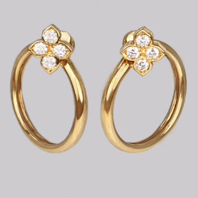 Cartier Hindu Diamond Hoop Earrings