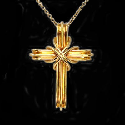 Tiffany 18ct Gold Cross Necklace