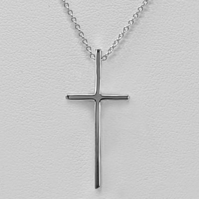 Tiffany 18ct White Gold Cross Necklace