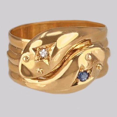 18ct Gold Antique Snake Ring