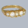 Victorian Pearl Old Cut Diamond Ring