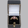 Vintage Pearl and Garnet Ring in Box