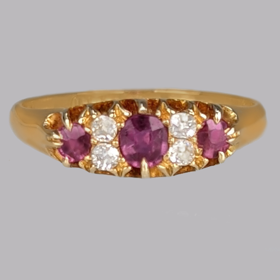 Deakin and Francis Ruby & Diamond Ring