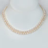 Vintage Pearl Necklace with Garnet Clasp