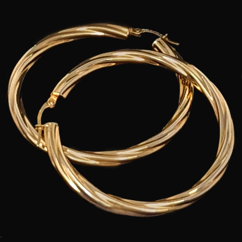 UnoAerre 9ct Gold Hoop Earrings