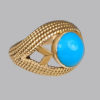 Vintage Turquoise 18ct Gold Retro Ring