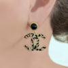 Chanel Leopard CC Dangle Earrings