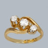 Antique Diamond Engagement Trilogy Ring
