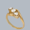 Antique Diamond Engagement Trilogy Ring