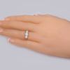 Victorian Diamond Trilogy Ring on Finger