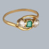 Emerald and Diamond Antique Ring