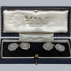 Antique Mother of Pearl Diamond Cufflinks in Box
