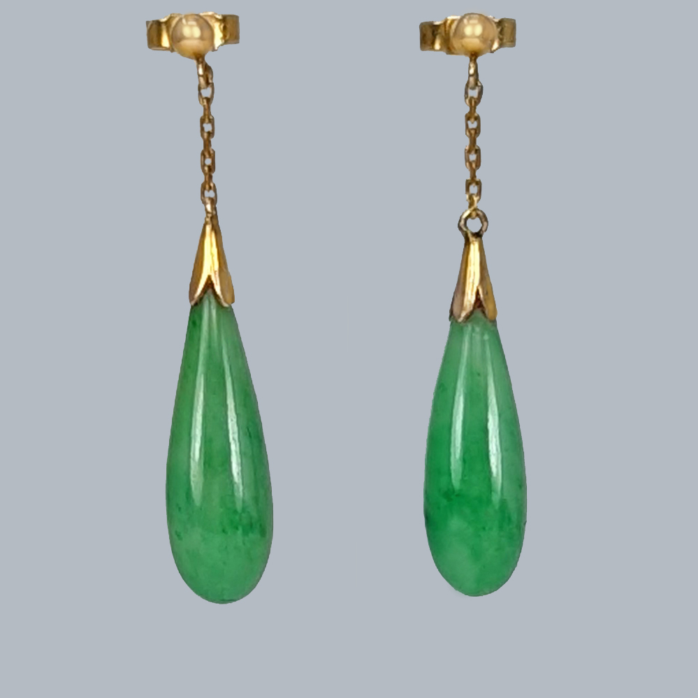 18ct Gold Vintage French Hoop Earrings