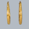 18ct Gold Vintage French Hoop Earrings