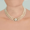 Pearl Necklace with Diamond Clasp