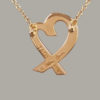 Paloma Picasso Rose Gold Loving Heart Necklace Hallmarked