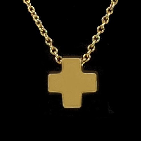 Tiffany 18ct Gold Roman Cross Necklace