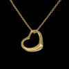 Tiffany and Co 18ct Gold 16mm Open Heart Pendant
