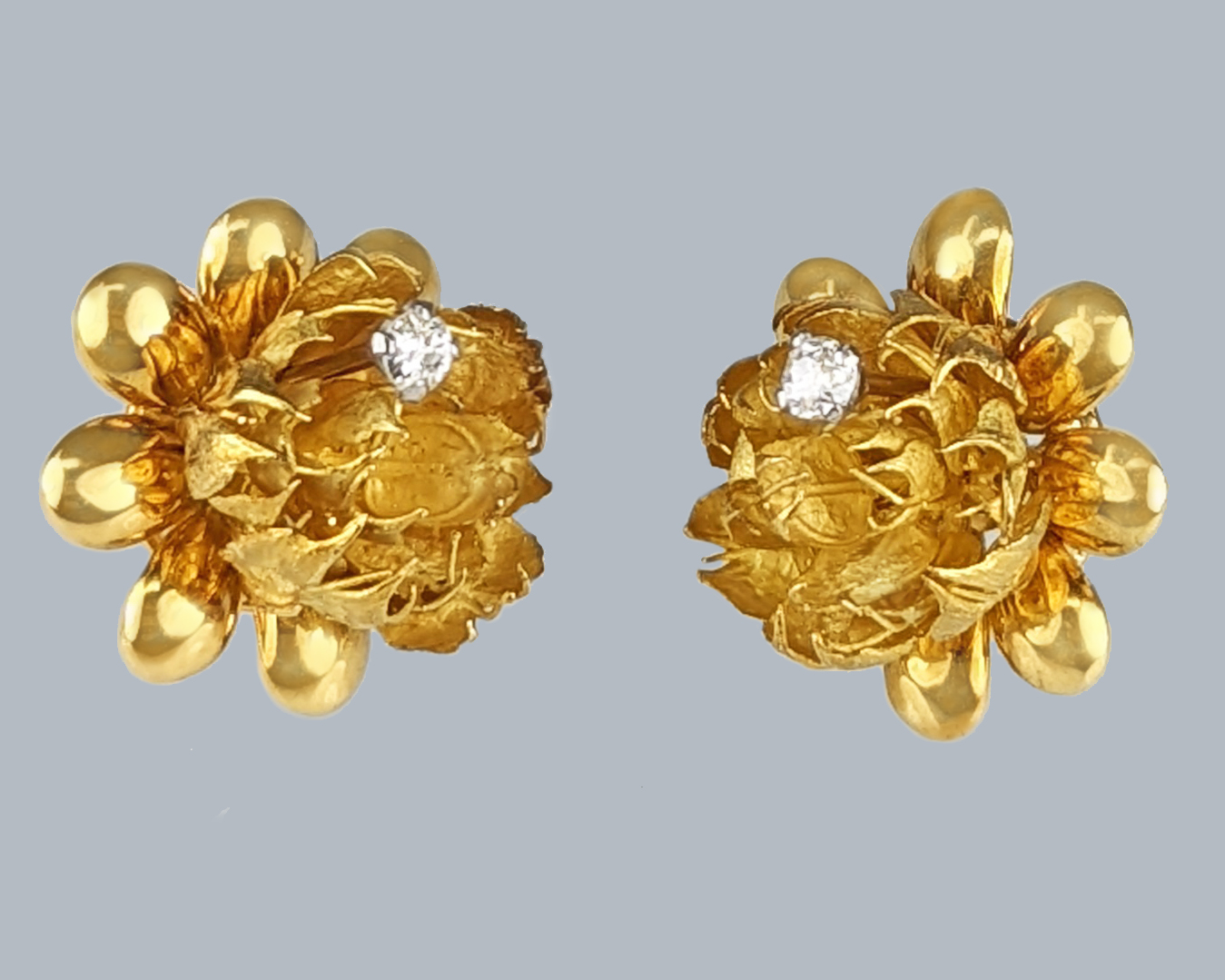Andrew Grima Floral Diamond Earrings